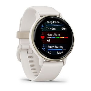 Garmin Vivoactive 5 Smart Watch 30.4 mm Cream Gold Aluminum, Ivory Case and Silicone Band - Image 3
