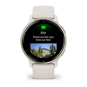 Garmin Vivoactive 5 Smart Watch 30.4 mm Cream Gold Aluminum, Ivory Case and Silicone Band - Image 2