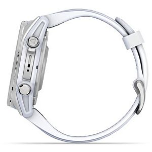 Garmin Fenix 8 Smart Watch 43 mm AMOLED Silver with Whitestone silicone band - Image 4