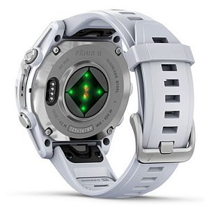 Garmin Fenix 8 Smart Watch 43 mm AMOLED Silver with Whitestone silicone band - Image 3