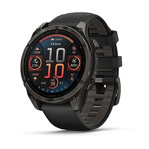 Garmin Fenix 8 Smart Watch 47 mm AMOLED Sapphire,Carbon grey DLC,Black/Pebble grey sil. band
