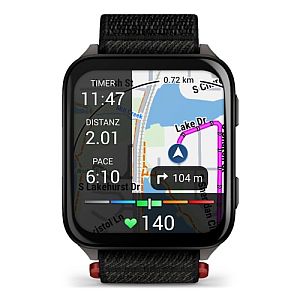 Garmin Venu X1 Smart Watch Black, Slate Titanium Caseback / Black ComfortFit Nylon Band - Image 2