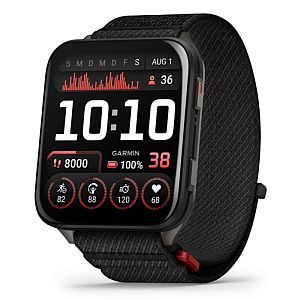 Garmin Venu X1 Smart Watch Black, Slate Titanium Caseback / Black ComfortFit Nylon Band