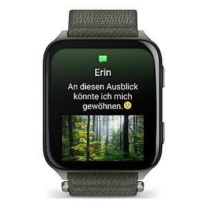 Garmin Venu X1 Smart Watch Moss, Titanium Caseback / Moss ComfortFit Nylon Band - Image 4