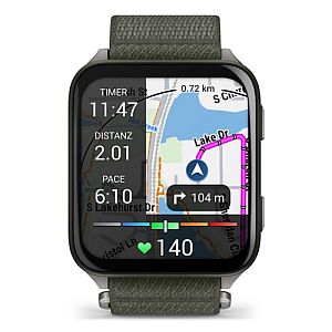 Garmin Venu X1 Smart Watch Moss, Titanium Caseback / Moss ComfortFit Nylon Band - Image 2