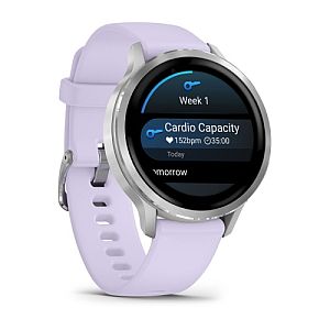 Garmin Venu 4 Smart Watch 41 mm Silver / Periwinkle Silicone Band - Image 3