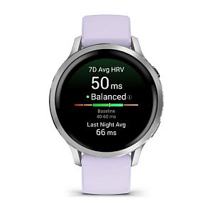 Garmin Venu 4 Smart Watch 41 mm Silver / Periwinkle Silicone Band - Image 2