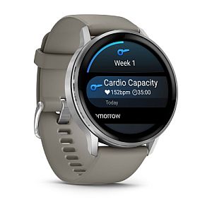 Garmin Venu 4 Smart Watch 45 mm Silver / Silver Gray Silicone Band - Image 3