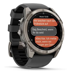 Garmin Fenix 8 Pro Smart Watch 51 mm AMOLED Sapphire, Titanium, Graphite/Black silicone band - Image 3