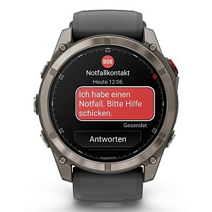 Garmin Fenix 8 Pro Smart Watch 51 mm AMOLED Sapphire, Titanium, Graphite/Black silicone band - Image 2