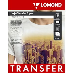 Lomond Thermotransfer Inkjet Paper A4, 10 sheets, for Light Fabrics