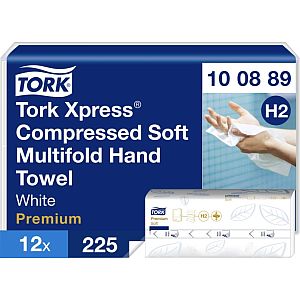 Hand towel sheets Tork Xpress Soft Multifold H2, 2 l.,225 sheets.,22.2x24cm, Z, 12pcs - Image 3