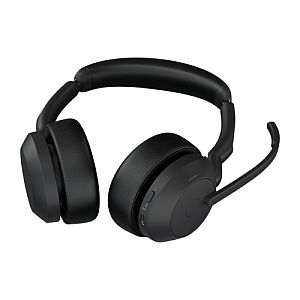 Jabra Evolve2 55 UC Stereo Link390c Wireless Headset, Bluetooth, USB-C, Black - Image 3