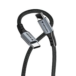 Verbatim 31846 Sync and Charge Cable USB-C to USB-C 100W 480Mbps 120cm, Grey/Black - Image 2