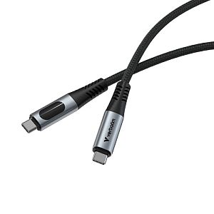 Verbatim 31848 Sync and Charge Cable USB-C to USB-C 100W 480Mbps 120cm, Power Display, Grey/Black - Image 3