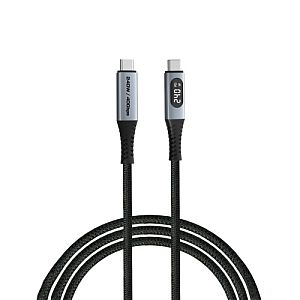 Verbatim 31849 Sync and Charge Cable USB-C to USB-C 240W 40Gbps 120cm, Power Display, Grey/Black