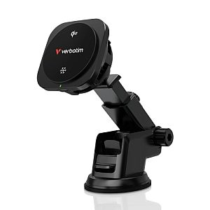 Verbatim 31861 Charge 'n' Drive Qi2 Magnetic Wireless Car Charger, Black