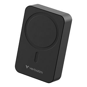 Verbatim 32223 Charge 'n' Go Essentials Magnetic Wireless Power Bank 20000mAh, Black
