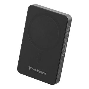 Verbatim 32227 Charge 'n' Go Essentials Magnetic Wireless Power Bank 10000mAh, Black