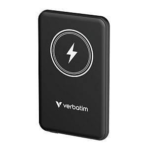Verbatim 32240 Charge 'n' Go Magnetic Wireless Power Bank 5000mAh, Black