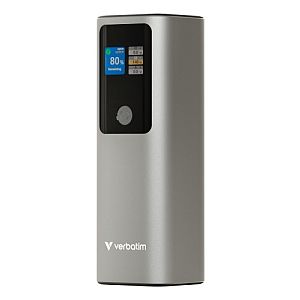 Verbatim 32269 Charge 'n' Go Power Bank 27000mAh 183W, USB-C, USB-A, Grey