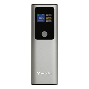 Verbatim 32269 Charge 'n' Go Power Bank 27000mAh 183W, USB-C, USB-A, Grey - Image 4