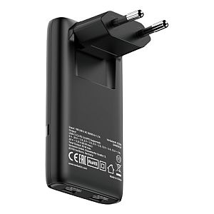Verbatim 32354 Fold 'n' Go GaN Charger 65W 2-Port, USB-C, EU Plug, Black - Image 2