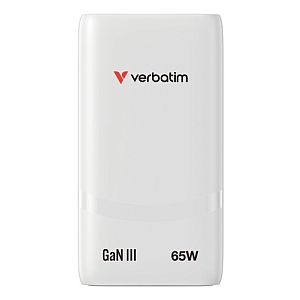 Verbatim 32355 Fold 'n' Go GaN Charger 65W 2-Port, USB-C, EU Plug, White - Image 3