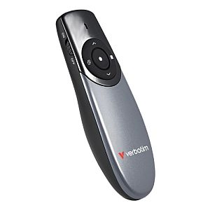 Verbatim 32365 Focus Wireless Presenter with Red Laser Pointer, Grey/Black