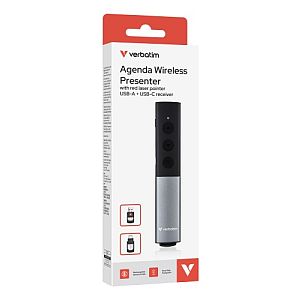 Verbatim 32366 Agenda Wireless Presenter with Red Laser Pointer, Grey/Black - Image 4