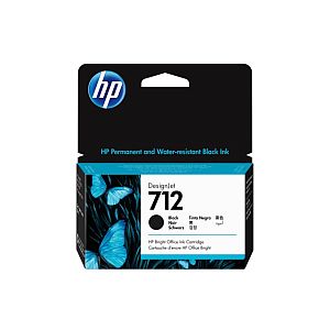 HP 712 (3ED70A) Ink Cartridge, Black
