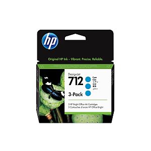 HP 712 3-pack (3ED77A) Ink Cartridge, Cyan - Image 2