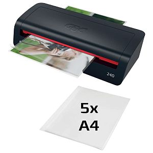 GBC 240 Home Office Laminator A4, 400 mm/min, Black/Red - Image 2