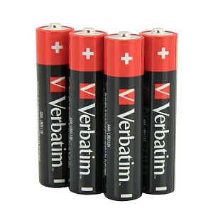 Verbatim 49500 Alkaline Batteries AAA LR03 (4 pcs/Pack)