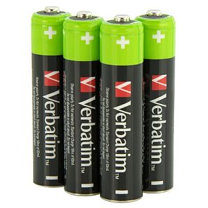 Verbatim 49514 Rechargeable Batteries NiMH AAA HR03 950mAh (4 pcs/Pack) - Image 2