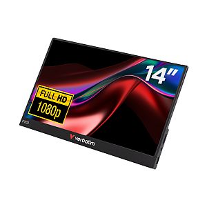 Verbatim 49590 Portable Monitor LIGHT 14'' IPS FHD 1920x1080 6ms 250cd/m2 60Hz, Black - Image 2
