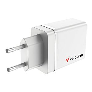 Verbatim 49701 USB Charger 30W 4-Port USB-A, USB-C, EU Plug, White - Image 3