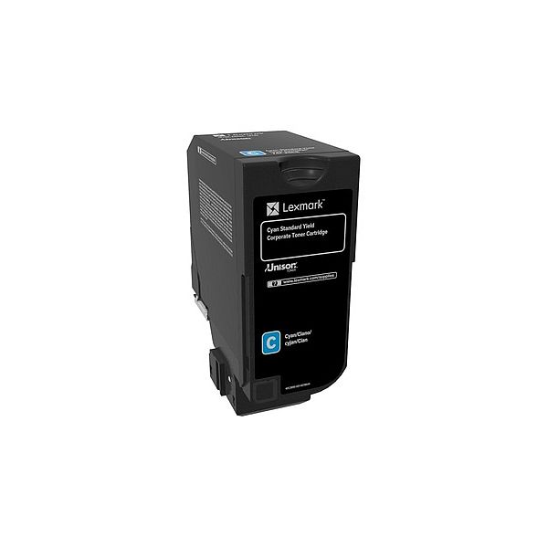 img413840 Lexmark 74C2SC0 Toner Cartridge, Cyan - Image 1