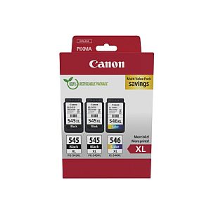 Canon PG-545XL/CL-546XL (8286B013) Ink Cartridge Multipack, BK/CMY