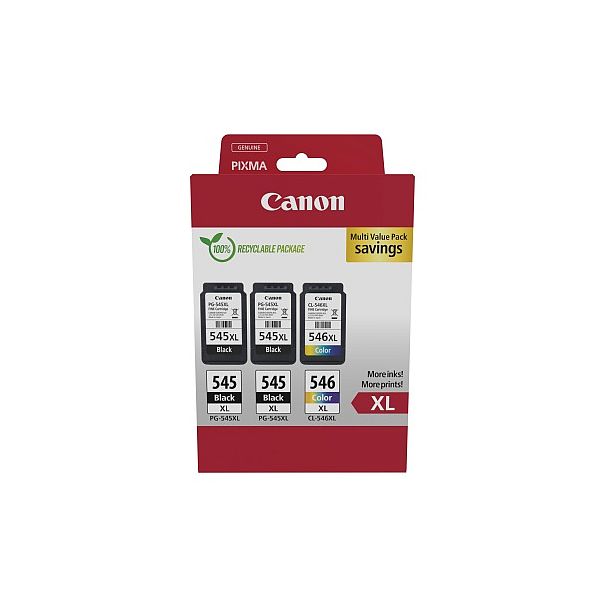 img281752 Canon PG-545XL/CL-546XL (8286B013) Ink Cartridge Multipack, BK/CMY - Image 1