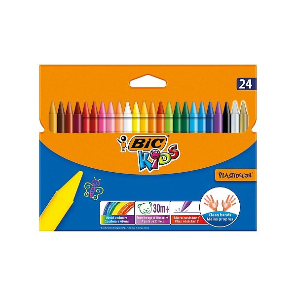 img659926 BIC WAX CRAYON 24 colours 8297721 - Image 1