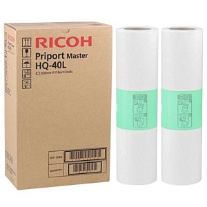 Ricoh Priport Master HQ-40L (893196) (2 ROLLS/pack) 320x110mm Digital Duplicator Supplies