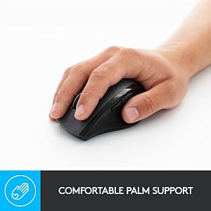 Logitech Marathon M705 Wireless Mouse, RF Wireless, 1000 DPI, Charcoal - Image 3