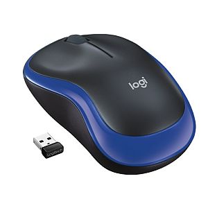 Logitech M185 Wireless Mouse, RF Wireless, 1000 DPI, Black/Blue - Image 2