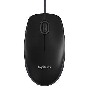 Logitech B100 Wired Mouse, USB Type-A, Optical, 800 DPI, Black - Image 2