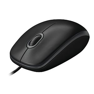Logitech B100 Wired Mouse, USB Type-A, Optical, 800 DPI, Black - Image 3