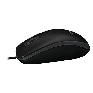 Logitech B100 Wired Mouse, USB Type-A, Optical, 800 DPI, Black - Image 4