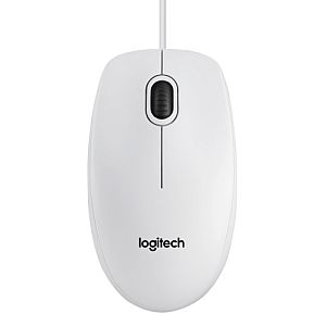 Logitech B100 Wired Mouse, USB Type-A, Optical, 800 DPI, White - Image 4