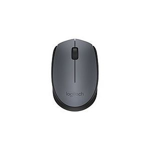 Logitech M170 Wireless Mouse, RF Wireless, 1000 DPI, Grey/Black
