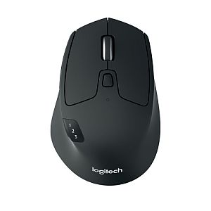 Logitech M720 Triathlon Wireless Mouse RF Wireless + Bluetooth, 1000 DPI, Black